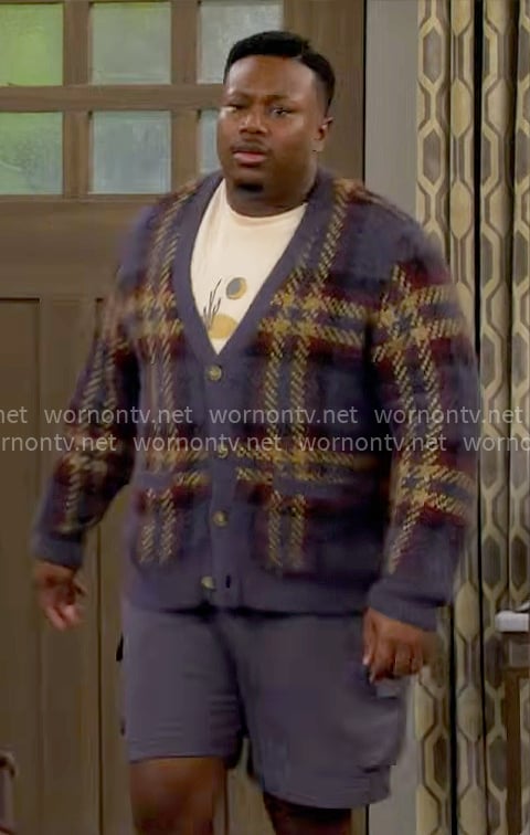 Marty’s plaid cardigan on The Neighborhood