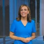 Mary’s blue zip- trim sheath dress on Good Morning America