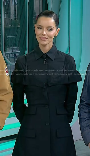 Maura Higgins’s black off-shoulder top on Today