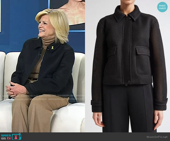 Max Mara Strenna Technical Mesh Jacket worn by Anne Thompson on Today