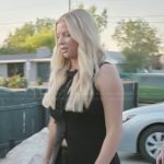 Mayci’s black bow front vest on The Secret Lives of Mormon Wives