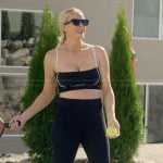 Mayci’s black contrast piping top on The Secret Lives of Mormon Wives