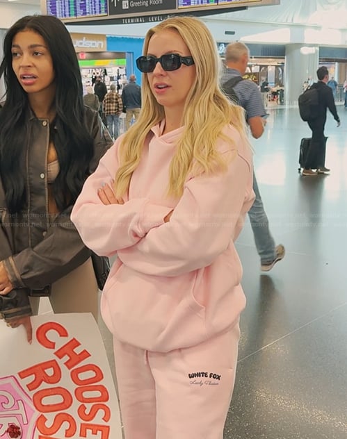 Mayci's pink hoodie and sweatpants on The Secret Lives of Mormon Wives