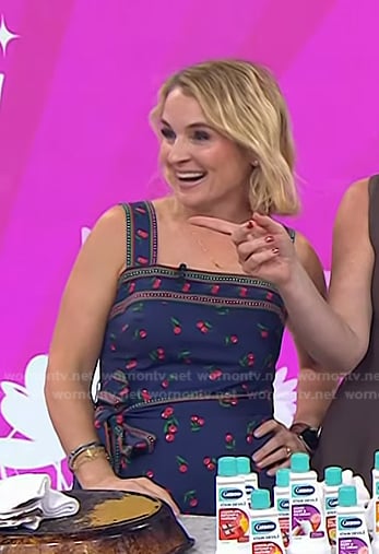 Meaghan B Murphy’s blue cherry print dress on Today