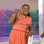 Sheinelle’s metallic gold sandals on Today