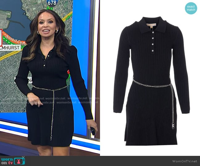 Michael Kors Knitted Chain Dress worn by Adelle Caballero on Today