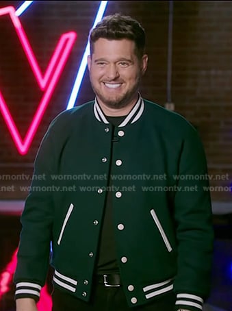 Michael’s green varsity jacket on The Voice