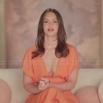 Mikayla’s orange confessional dress on The Secret Lives of Mormon Wives