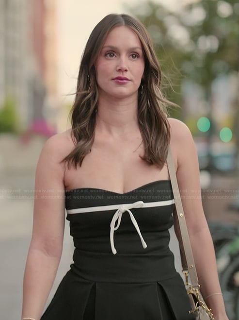 Mikayla’s black bow detail dress on The Secret Lives of Mormon Wives