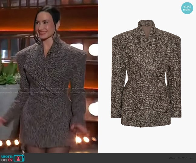 Mimchik Hourglass Blazer worn by Demi Lovato on The Kelly Clarkson Show