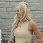 Miranda’s one shoulder top and pants on The Secret Lives of Mormon Wives