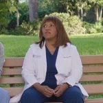 Miranda’s black and burgundy sneakers on Greys Anatomy