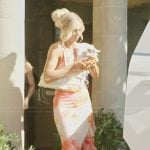 Miranda's pink floral print cutout dress on The Secret Lives of Mormon Wives