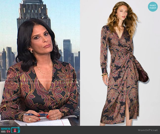 MISA Los Angeles Floral Printed Eliza Dress worn by Darlene Rodriguez on Today