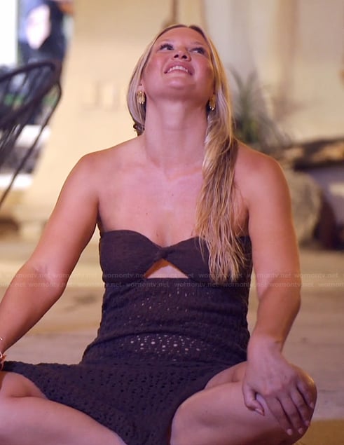 Molly’s brown crochet knit dress on Southern Charm