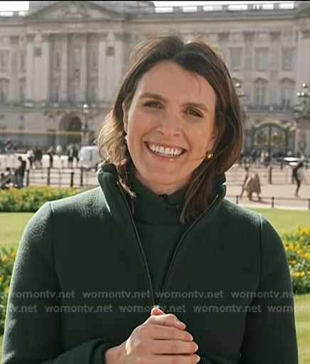 Molly’s green zip coat on Today