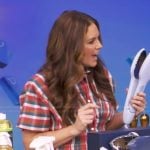 Monica’s plaid shirtdress on Live with Kelly and Mark