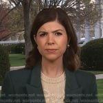 Monica’s beige floral sweater on NBC News Daily