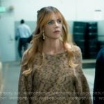 Morgan’s leopard print sweater and mini skirt on High Potential