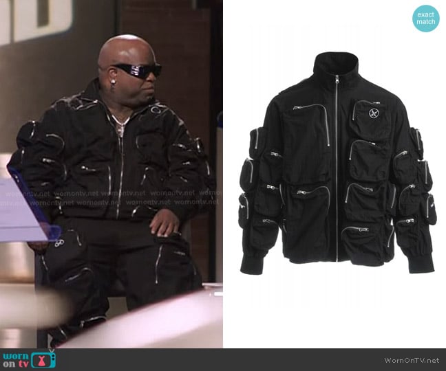 CeeLo Green’s black pocket detail jacket ono The Voice