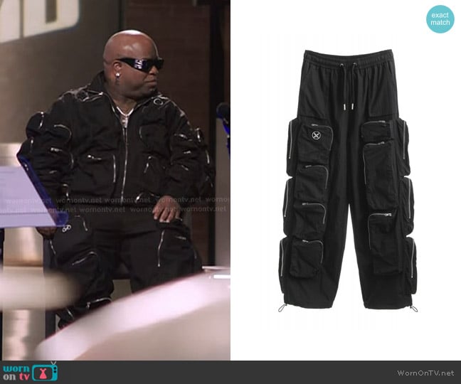 CeeLo Green’s black pocket detail pants ono The Voice