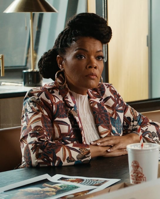 Nadine's floral print blazer on Matlock