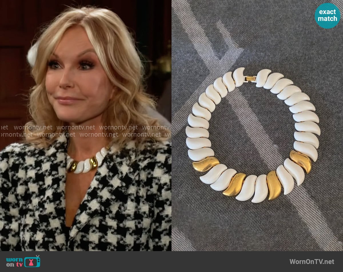 Napier Vintage Necklace worn by Lauren Fenmore (Tracey Bregman) on The Young and the Restless
