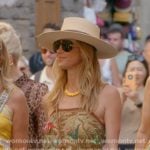 Natalie's brown beaded mini dress on The Real Housewives of Beverly Hills