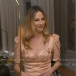 Natalie’s pink satin dress on The Real Housewives of Beverly Hills