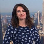 Maria’s navy floral long sleeve dress on Today