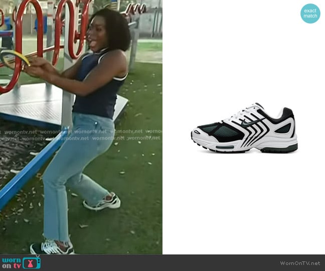 Nike Air Peg 2K5 Sneakers in White/Vintage Green worn by Priscilla Thompson on Today
