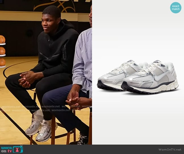 Cedric Coward’s white and silver sneakers on Today