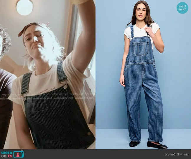 Old Navy Baggy Wide-Leg Overalls in Tannery Row worn by Tia (Bayley Corman) on 9-1-1