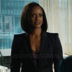 Olympia’s black pointed shoulder blazer on Matlock