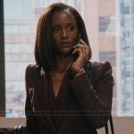 Olympia’s burgundy blazer on Matlock