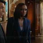 Olympia’s navy double breasted coat on Matlock