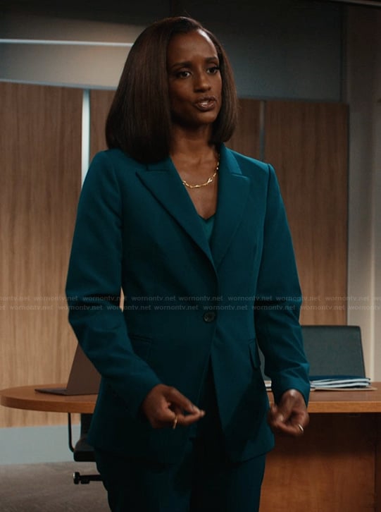 Olympia's teal blazer on Matlock