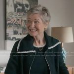 Margaret’s navy sweater and zip cardigan on 9-1-1