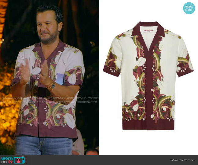 Orlebar Brown Maitan shirt worn by Luke Bryan on American Idol