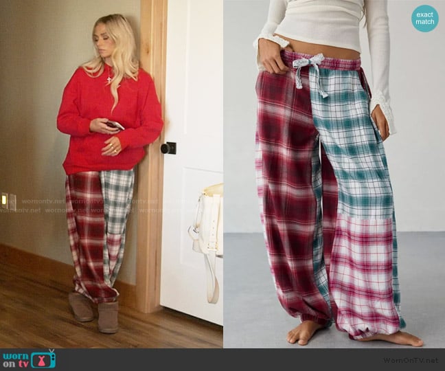 Out from Under In Your Dreams Brushed Flannel Jogger Pants worn by Miranda McWhorter on The Secret Lives of Mormon Wives