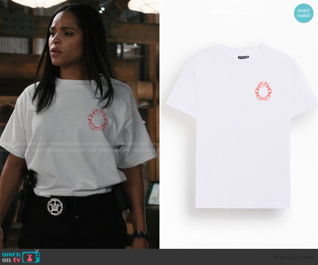 Pacsun Future Saint Vortex T-Shirt worn by Andrea Cruz (Ash Santos) on Marshals