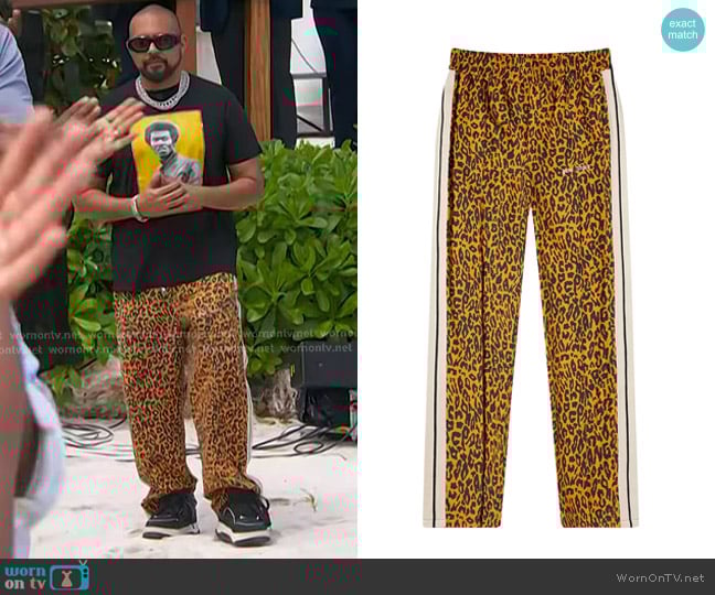 Sean Paul’s leopard track pants on Today