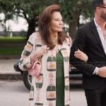 Patricia’s champagne print coat on Southern Charm