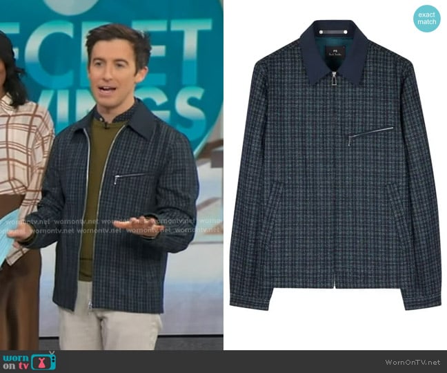 Paul Smith Checked Shirt Jacket worn by  on Good Morning America