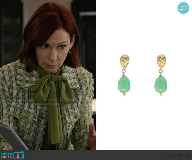 Peggy Li Dragon's Egg Earring worn by Elsbeth Tascioni (Carrie Preston) on Elsbeth