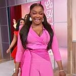Phaedra Parks’s pink tie waist jumpsuit on Sherri