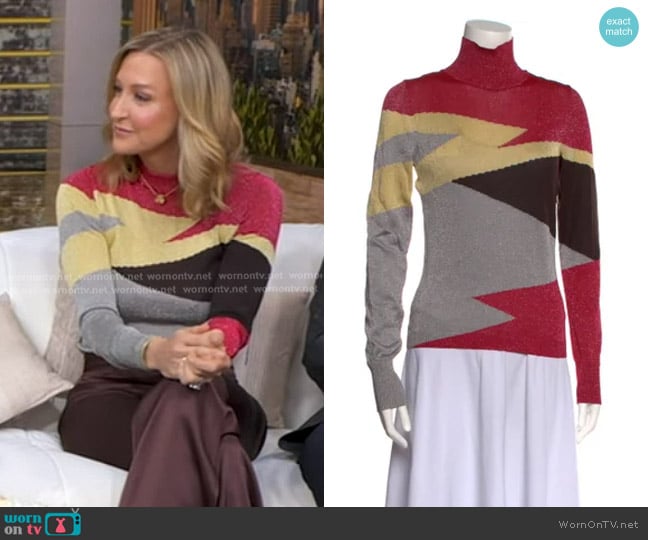 Philosophy di Lorenzo Serafini  Print Sweater worn by Lara Spencer on Good Morning America