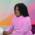 Ericka Souter’s pink chiffon dress on Today