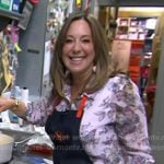 Elizabeth Heiskell's pink printed blouse on Today