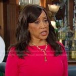 Paulina’s pink u-ring detail dress on Days of our Lives